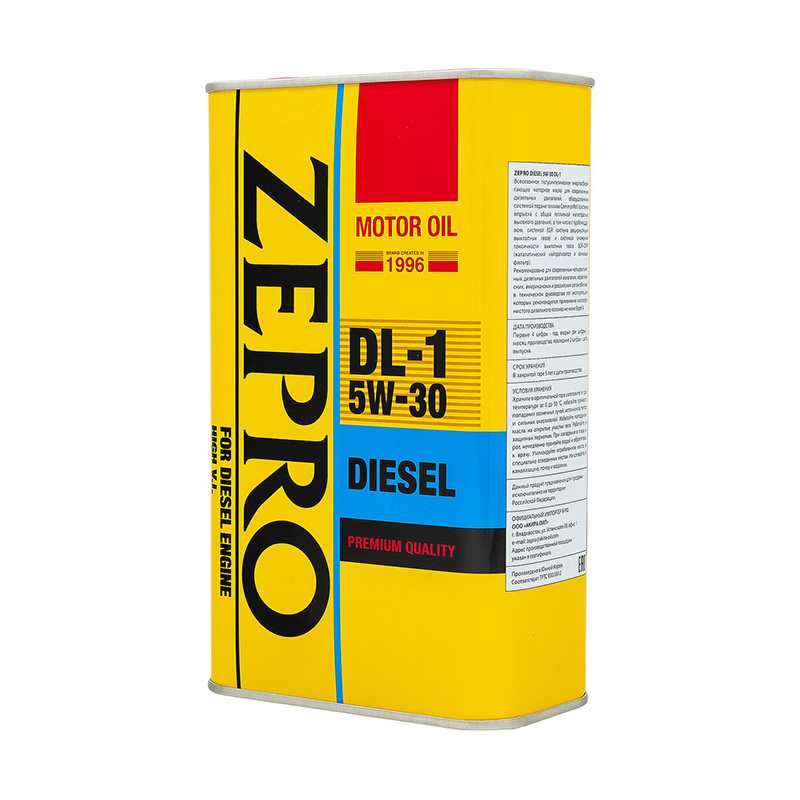 Моторное масло ZEPRO Diesel 5W30 DL-1 C2-08, 1л 21560010 в